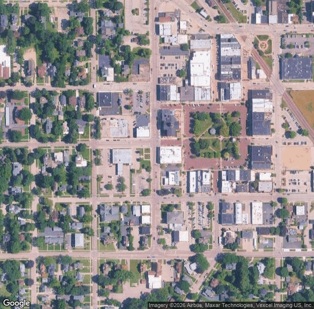 Aerial view of All Seasons Orchard in Woodstock, IL