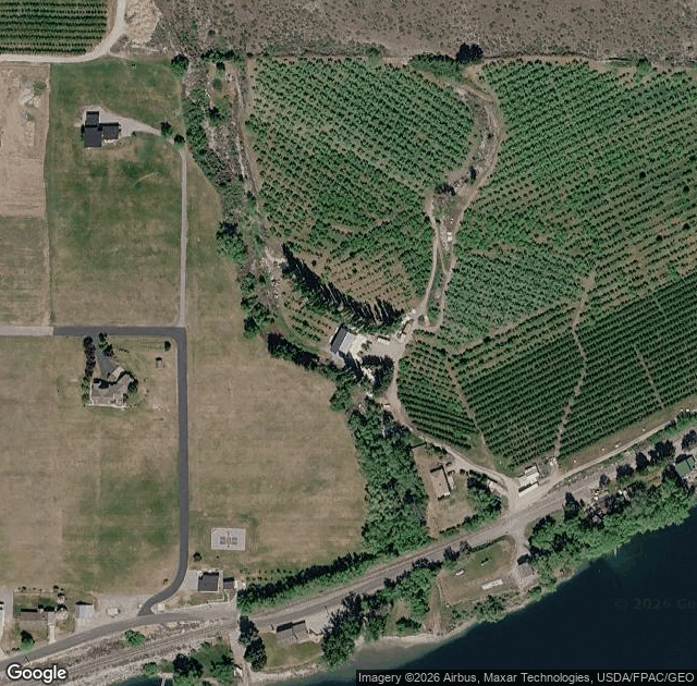 Aerial view of Allview Orchards in Chelan, WA