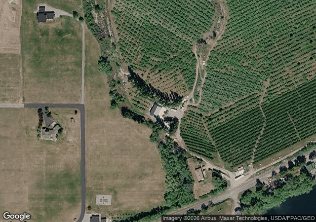 Aerial view of Allview Orchards in Chelan, WA