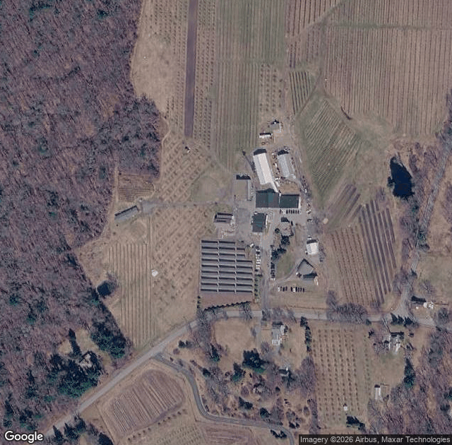 Aerial view of Carlson Orchards in Harvard, MA
