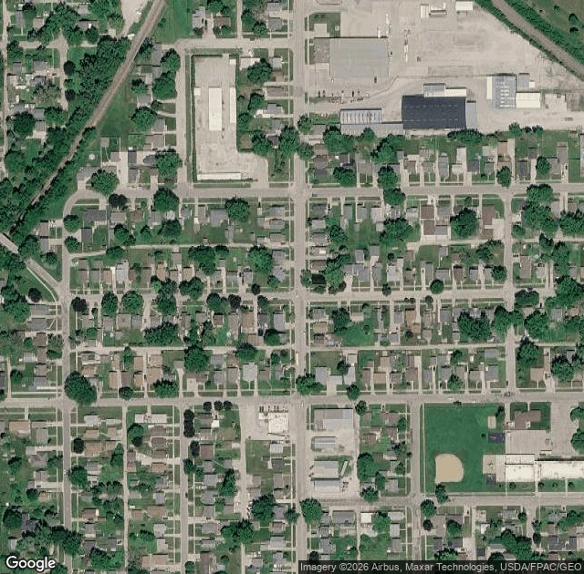 Aerial view of Community Orchard in Fort Dodge, IA