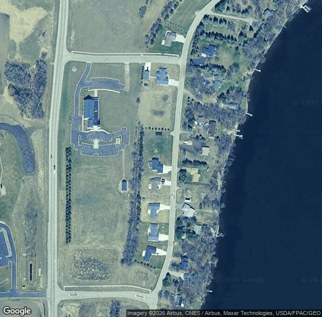 Aerial view of Country Blossom Farm in Alexandria, MN