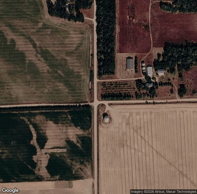 Aerial view of DeGroot Orchards in Madison, NE