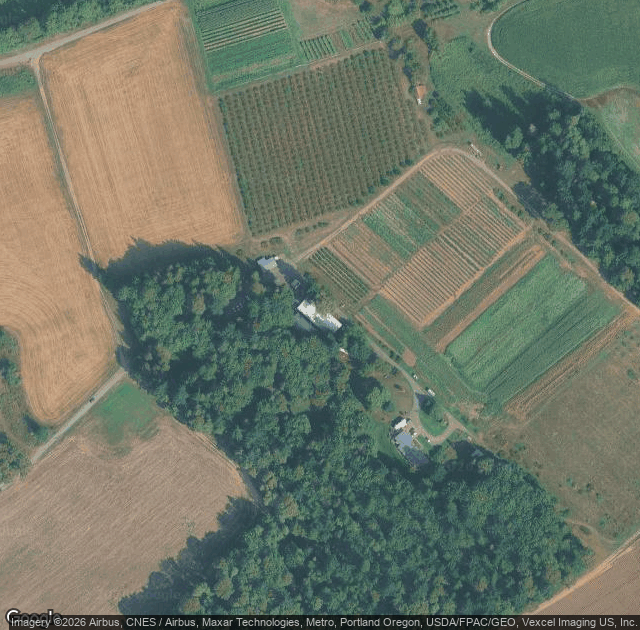 Aerial view of Douglas Farm U-Pick in Portland (Sauvie Island), OR