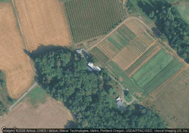 Aerial view of Douglas Farm U-Pick in Portland (Sauvie Island), OR