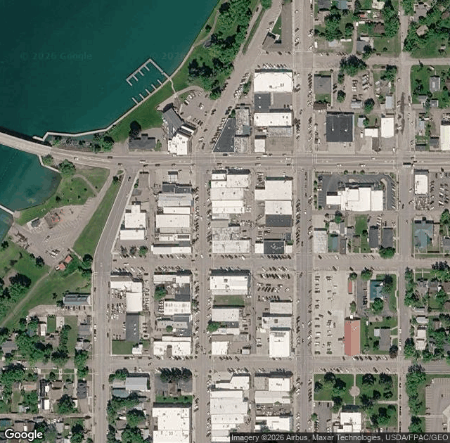 Aerial view of Fat Robin Orchard & Farm in Polson, MT