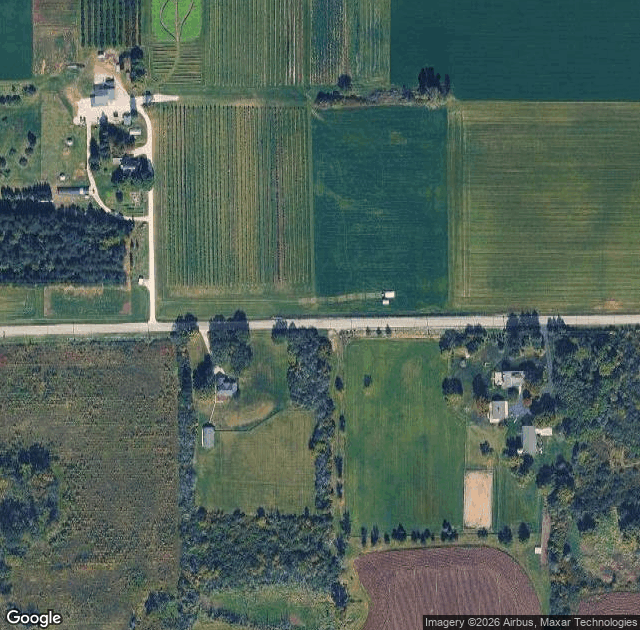 Aerial view of Gierach Orchards in Mequon, WI