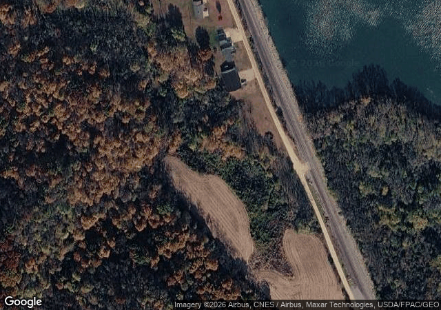Aerial view of Gravert's Apple Basket Orchard in Sabula, IA