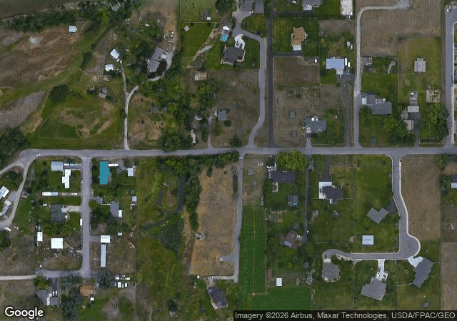 Aerial view of Green Bench Orchard in Missoula, MT