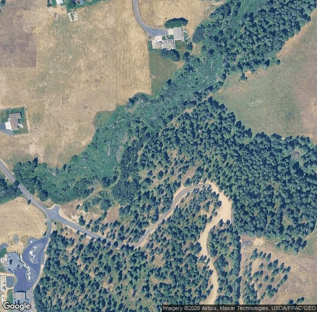 Aerial view of Hidden Acres Orchards in Mead, WA