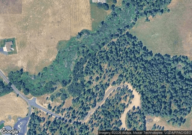 Aerial view of Hidden Acres Orchards in Mead, WA