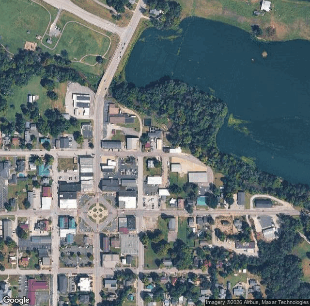Aerial view of Hinton's Orchard & Farm Market in Hodgenville, KY