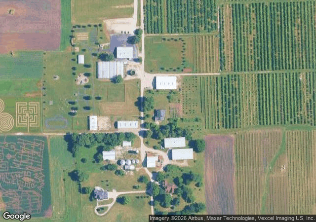 Aerial view of Keller's Farmstand in Oswego, IL