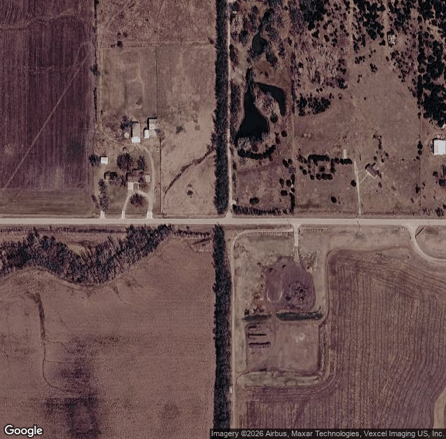 Aerial view of Meadowlark Farm Orchard & Cidery in Rose Hill, KS