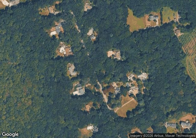 Aerial view of Narrow Lane Orchard in North Kingstown, RI