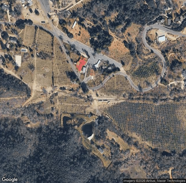 Aerial view of Parrish Pioneer Ranch in Yucaipa, CA