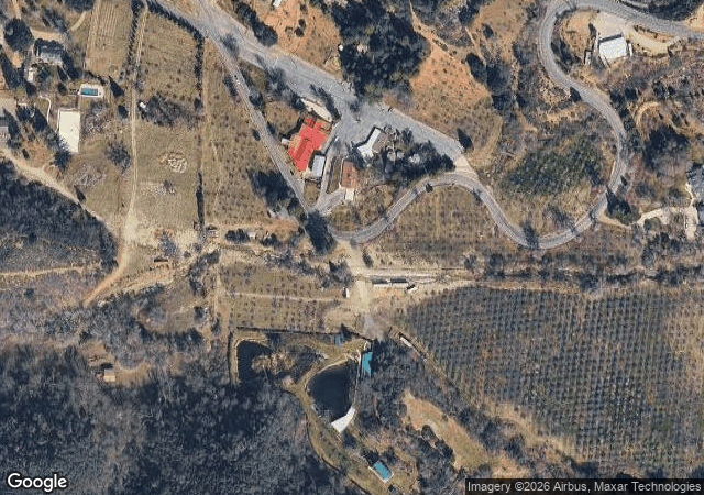 Aerial view of Parrish Pioneer Ranch in Yucaipa, CA
