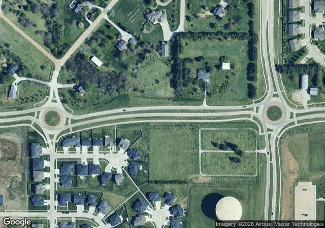 Aerial view of Picnic Hill Orchard in Lincoln, NE