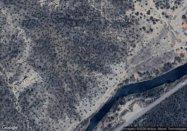 Aerial view of Romero's Orchard in Embudo, NM
