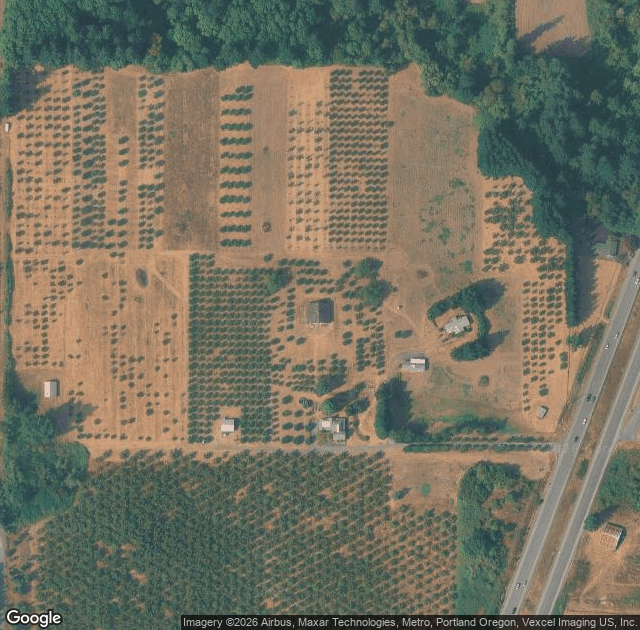 Aerial view of Sherwood Orchards in Sherwood, OR