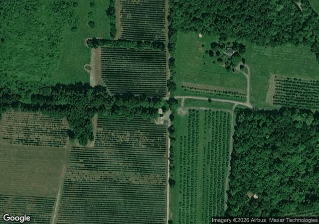 Aerial view of Sunrise Orchards in Cornwall, VT