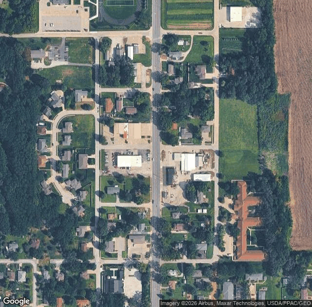 Aerial view of Super Bee Orchard in Fort Calhoun, NE