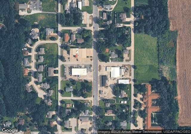 Aerial view of Super Bee Orchard in Fort Calhoun, NE