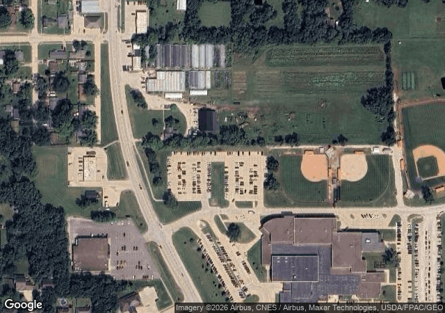 Aerial view of Wills Family Orchard in Adel, IA