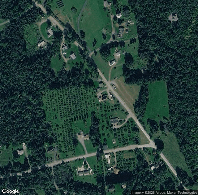 Aerial view of Yates Family Orchard in Hinesburg, VT
