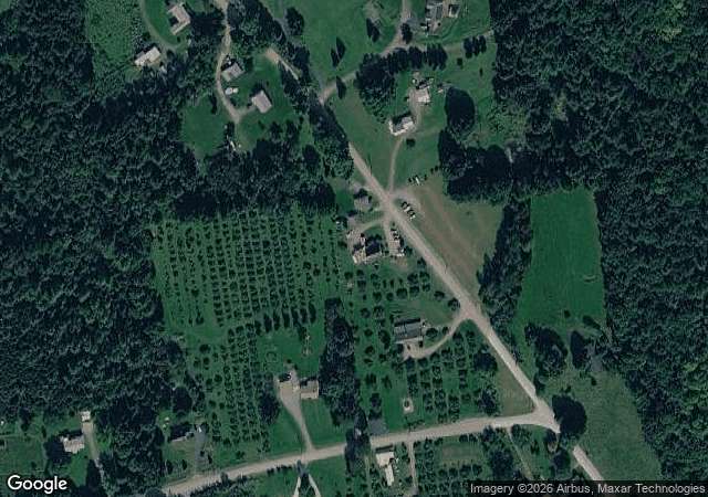 Aerial view of Yates Family Orchard in Hinesburg, VT