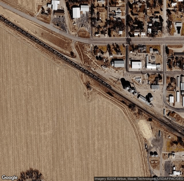 Aerial view of Young's Apple Box Orchard in Lingle, WY