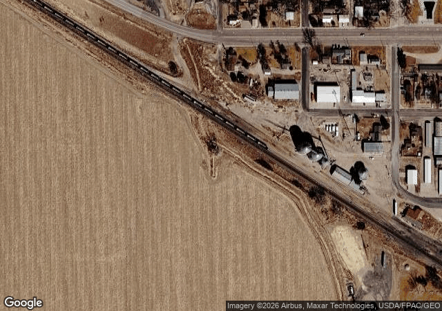 Aerial view of Young's Apple Box Orchard in Lingle, WY