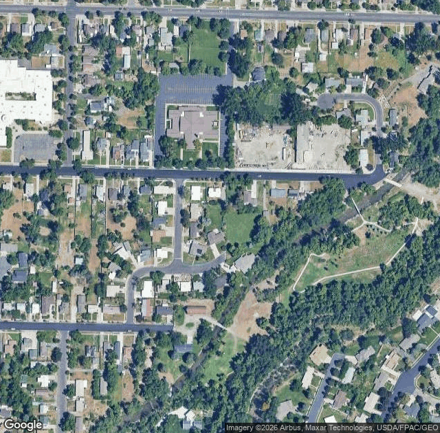 Aerial view of Zollinger Fruit & Tree Farm in Logan, UT